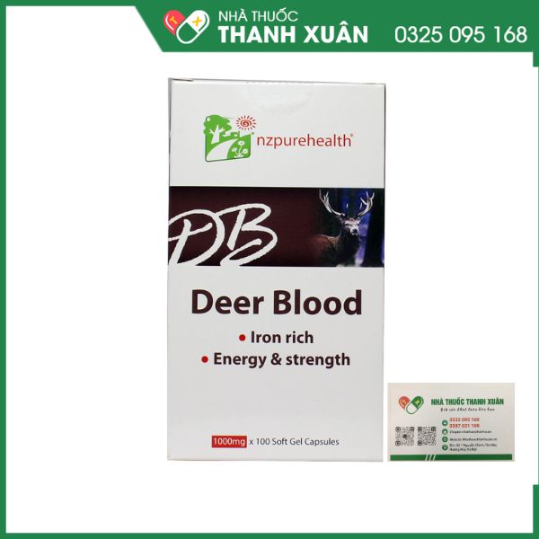 Viên nang máu Hươu Deer Blood bổ máu, cấp sắt